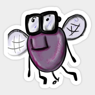 Cute Fly Drawing Sticker